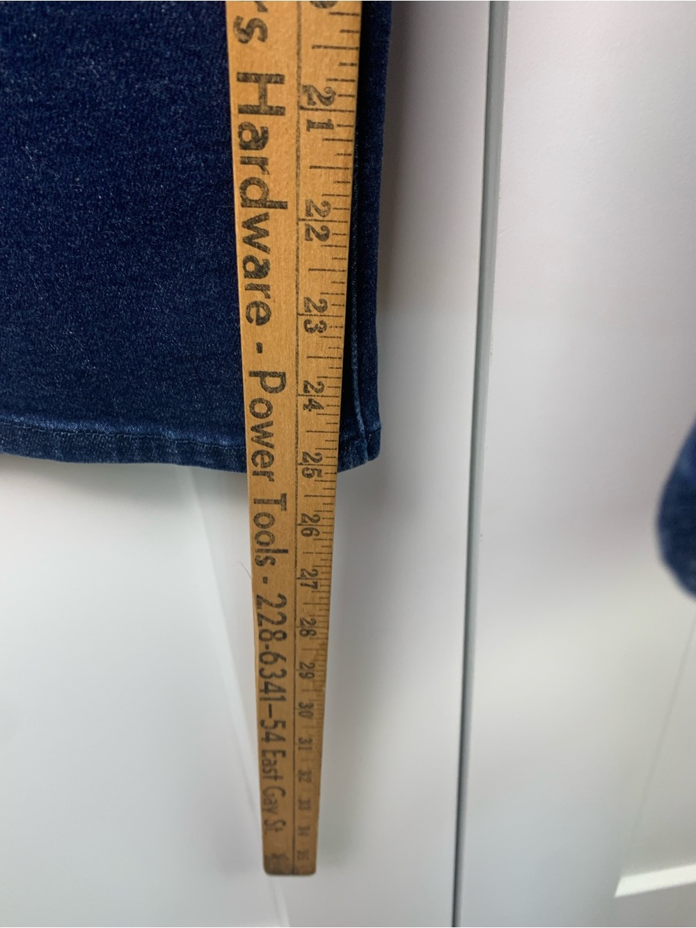 Quince Size 31 Bella Stretch Patch Pocket Wide Leg Jeans Ankle 26 In Dark Wash - Picture 8 of 11